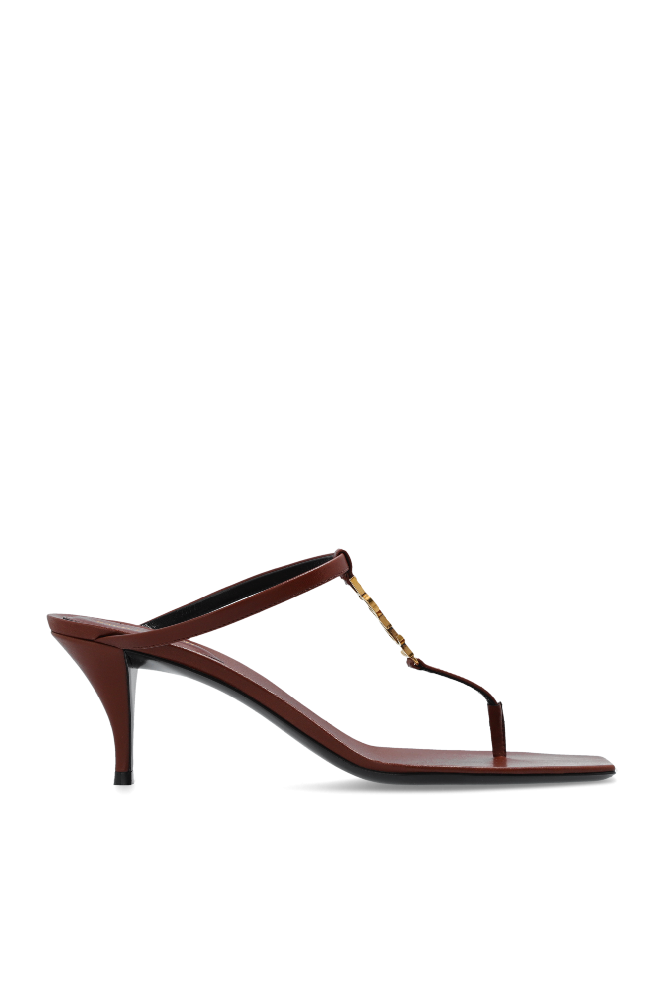 サンダル・ミュール Saint Laurent FW25 Sandals (785632 AADGZ2603) Brown Heeled Sandals 'Cassandra' Saint Laurent - Vitkac AS